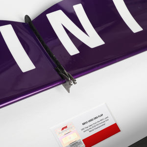 Authentic 2014 Infiniti Red Bull Racing Grand Prix-used DRS flap, genuine Formula 1 race-used bodywork and collector display