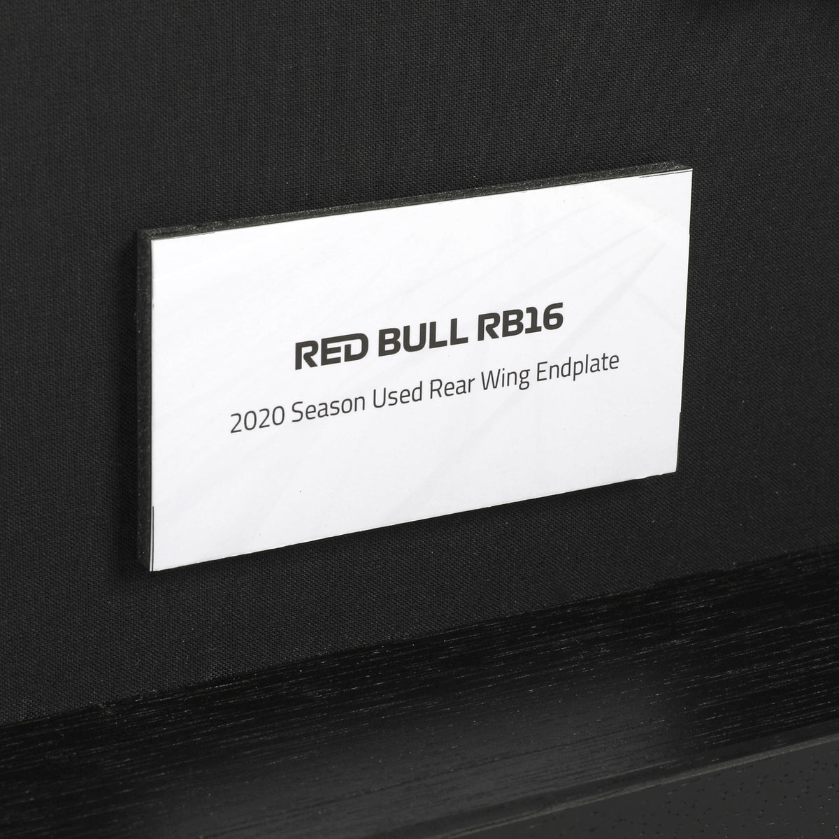 The Austin Auction LOT 069 - Red Bull Racing 2020 Rear Wing Endplate RH - Framed
