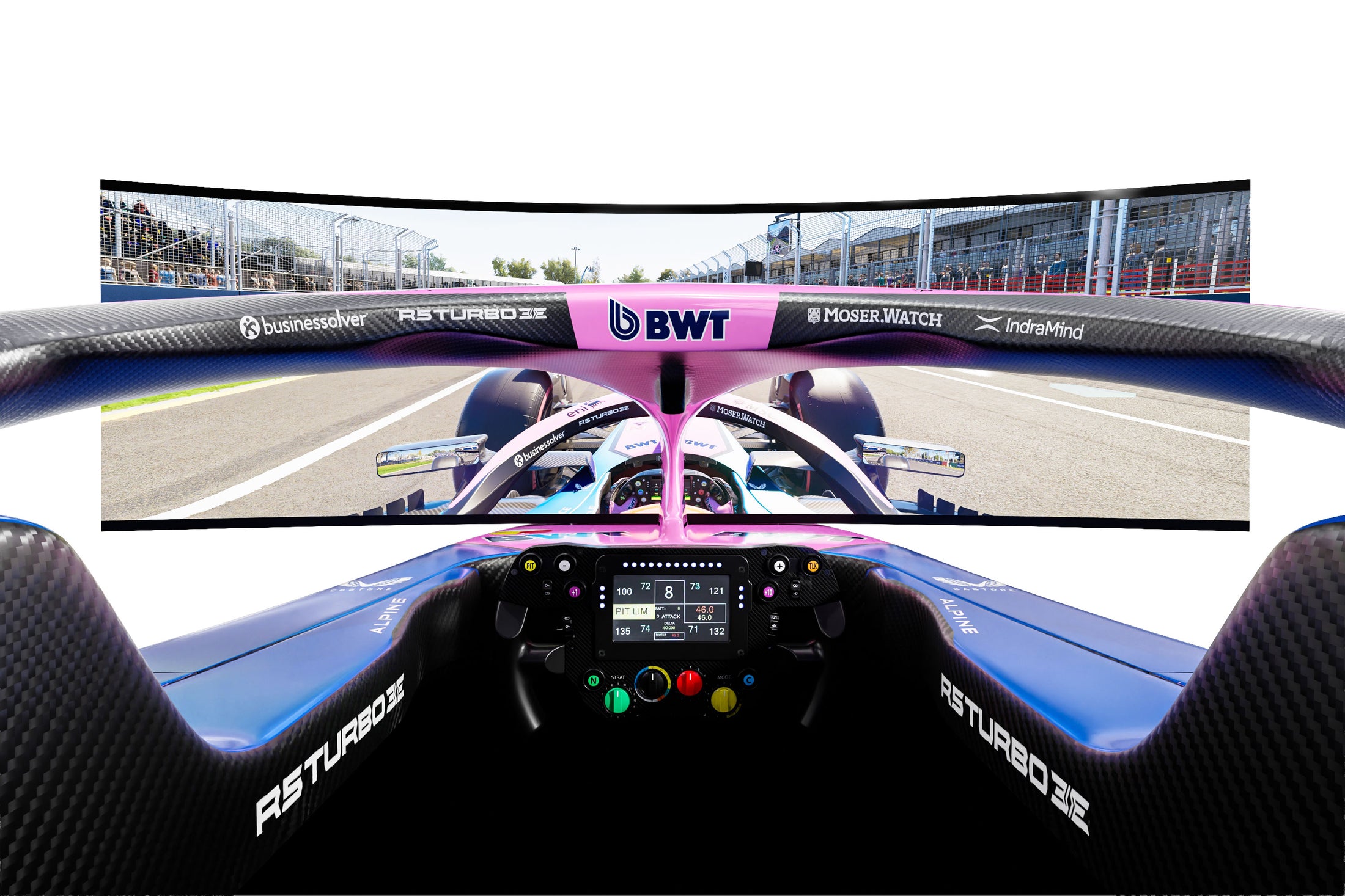BWT Alpine Formula 1 simulator 2026 full racing setup high-performance motorsport simulator