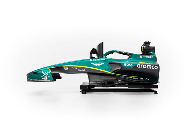 Aston Martin Formula 1 Team simulator 2026 professional racing cockpit high-performance simulator setup
