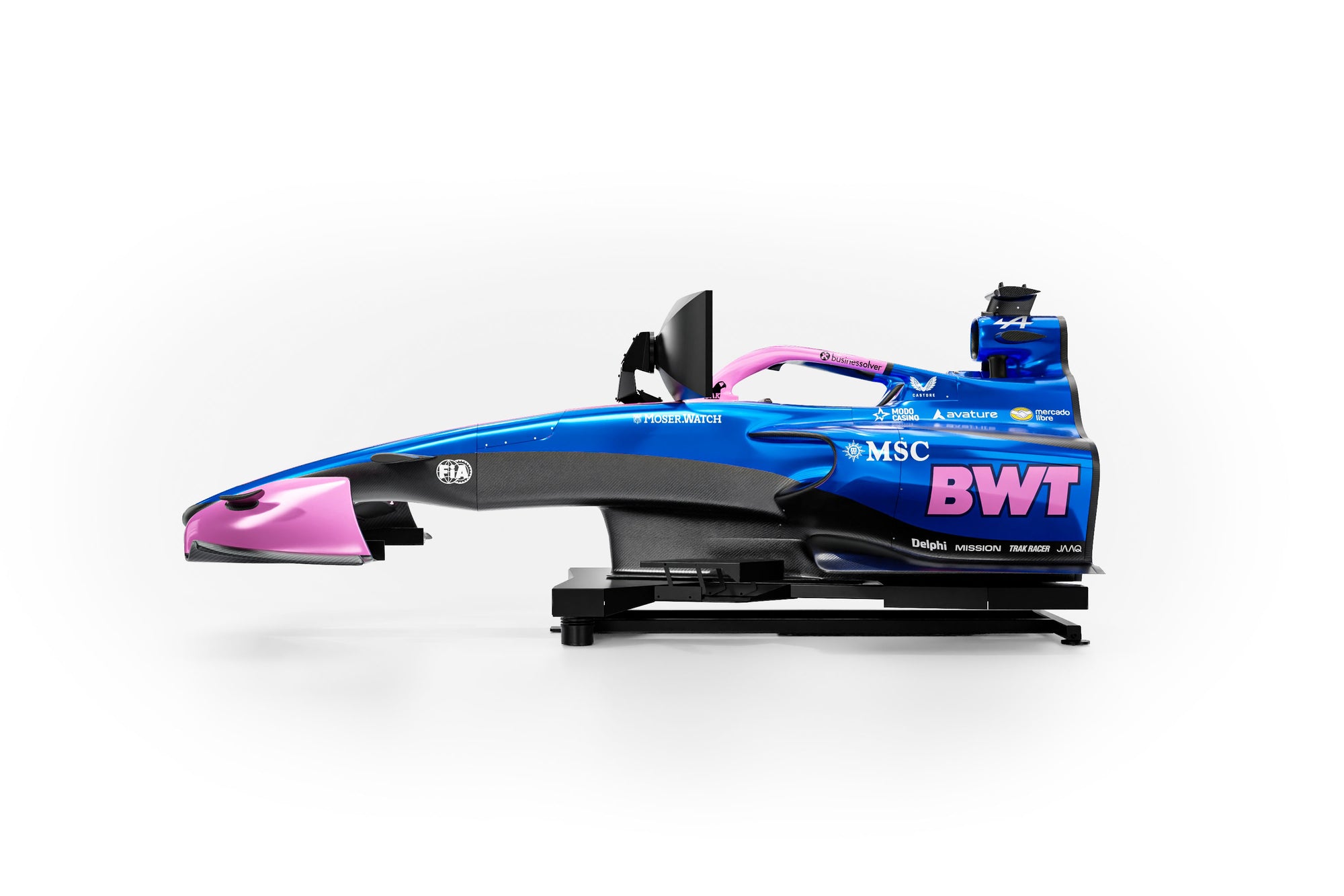 Alpine Formula 1 Team 2026 simulator professional racing cockpit high-performance simulator setup