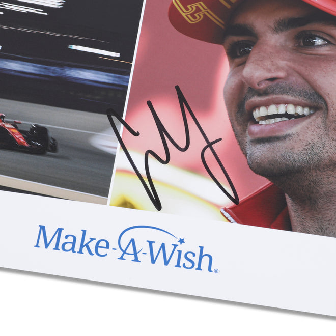 LOT 553 - Carlos Sainz 2024 Ferrari Signed Poster - Make-A-Wish