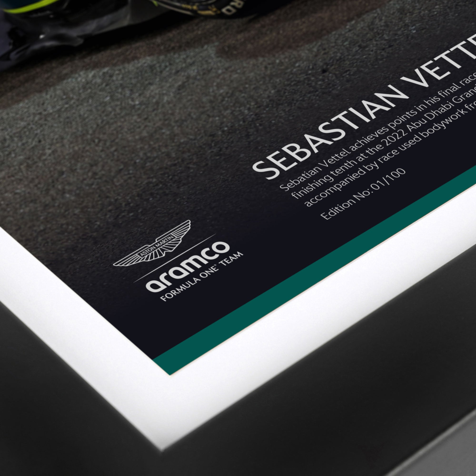 Limited-Edition Sebastian Vettel 2022 Bodywork & Photo - Abu Dhabi Edition