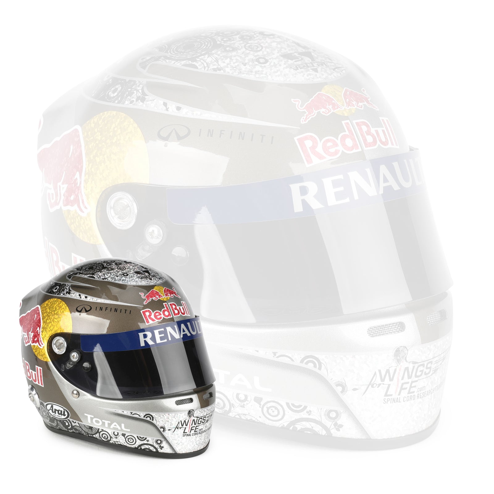 LOT 601 - Sebastian Vettel 2010 Abu Dhabi 1:2 Signed Helmet