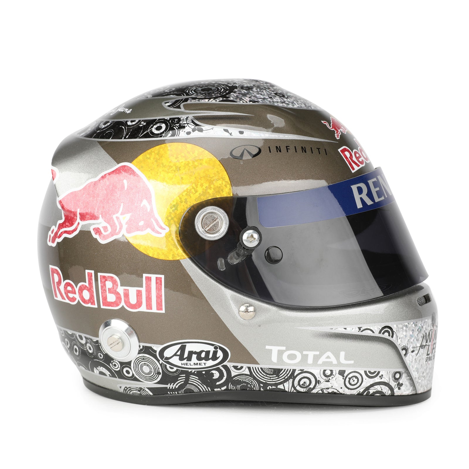 LOT 601 - Sebastian Vettel 2010 Abu Dhabi 1:2 Signed Helmet