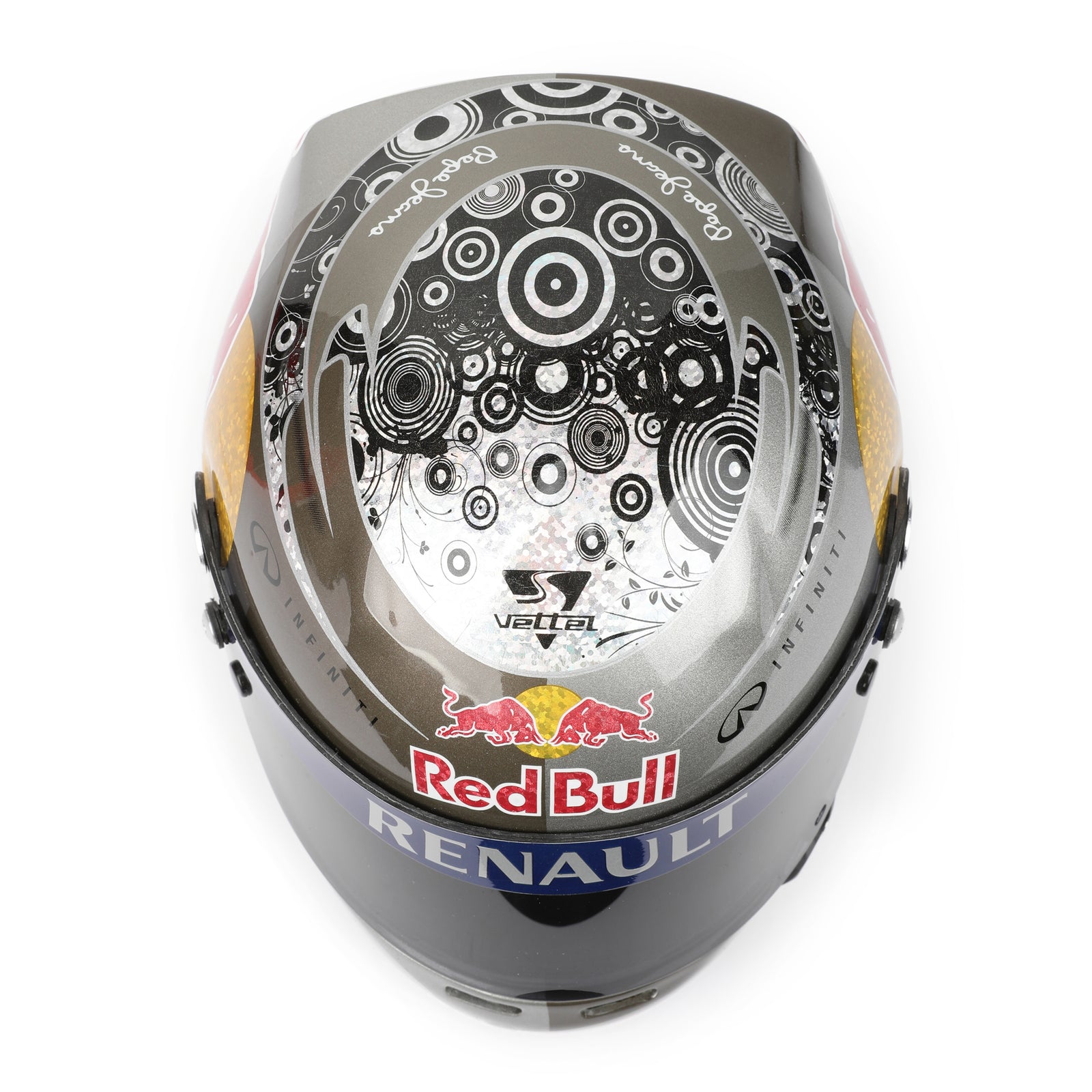 LOT 601 - Sebastian Vettel 2010 Abu Dhabi 1:2 Signed Helmet