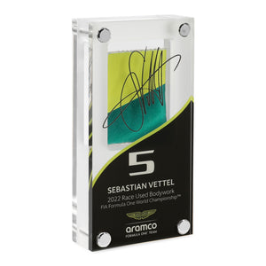 Sebastian Vettel 2022 Bodywork in Acrylic Formula 1 collectible displayed in premium motorsport display