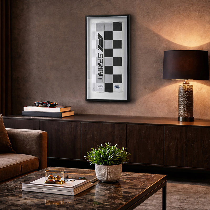Formula 1 Chinese GP 2026 sprint race chequered flag commemorative design collector wall display