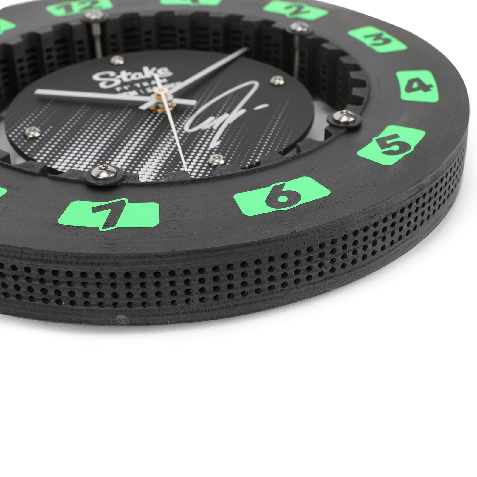 Gabriel Bortoleto Signed 2025 Stake F1 Team Kick Sauber Brake Disc Clock