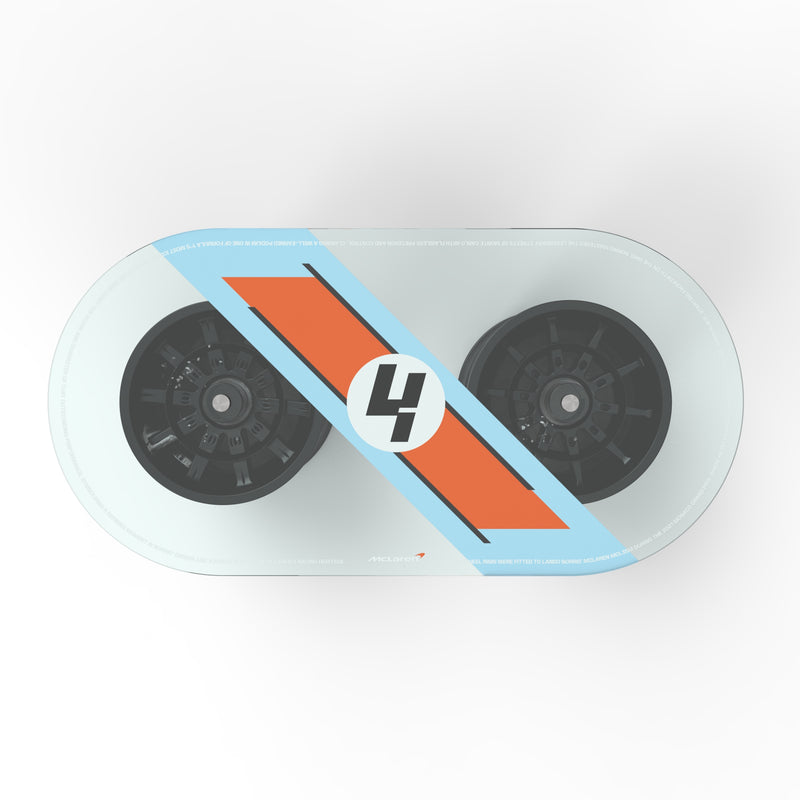 Lando Norris 2021 McLaren F1® Team Gulf Livery Dual Wheel Rim Table - Monaco  GP