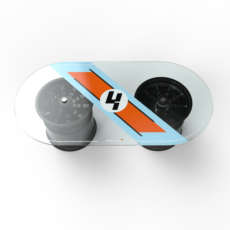 Lando Norris 2021 McLaren F1® Team Gulf Livery Dual Wheel Rim Table - Monaco  GP