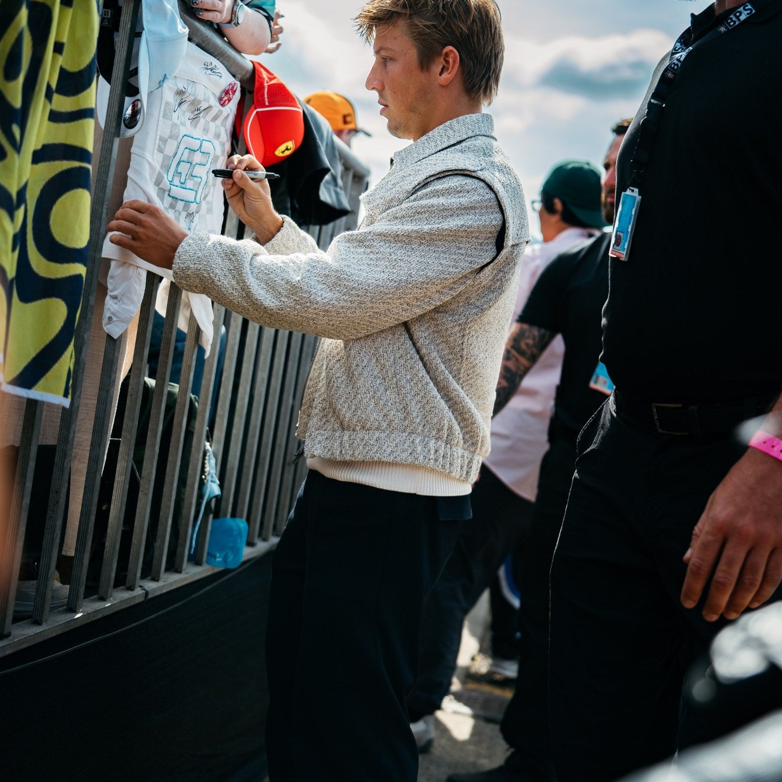 The Silverstone Auction LOT 023 - Liam Lawson Custom HUGO x VCARB Outfit by Oliver Kearney – Silverstone GP