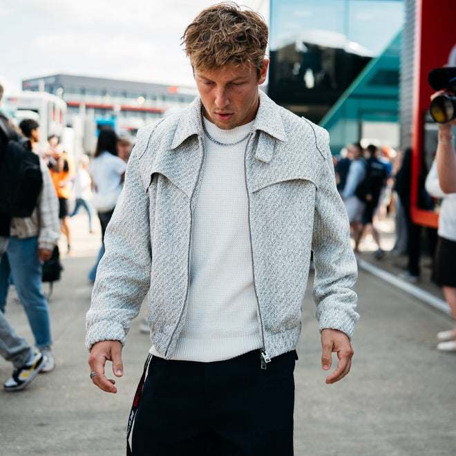 The Silverstone Auction LOT 023 - Liam Lawson Custom HUGO x VCARB Outfit by Oliver Kearney – Silverstone GP