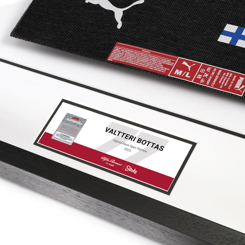 LOT 075 - Valtteri Bottas 2023 Season Signed Alfa Romeo F1 Team Stake Race Spec Nomex Top