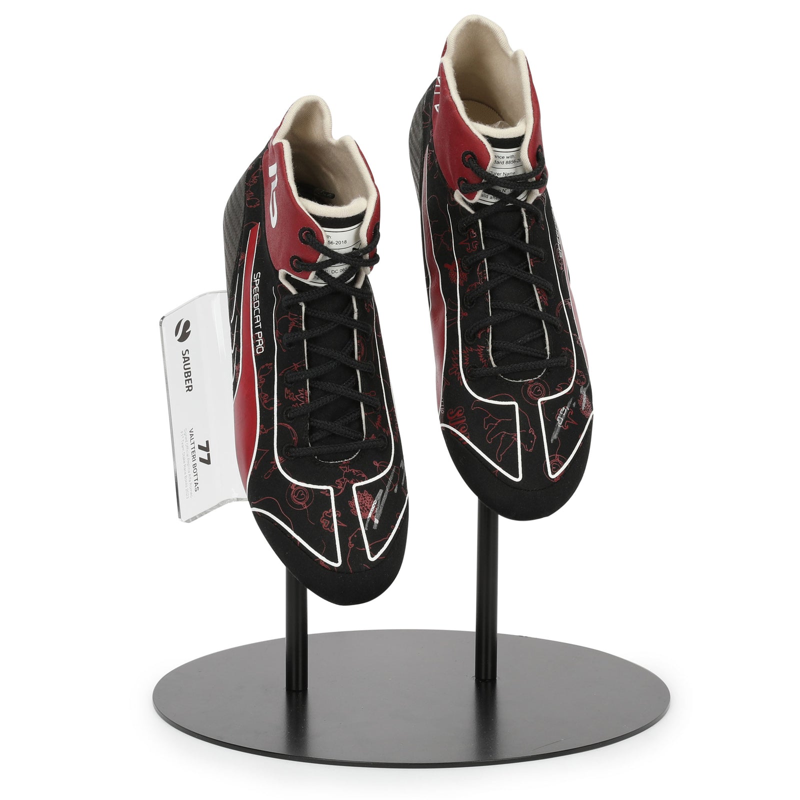 LOT 652 - Valtteri Bottas Signed Replica 2023 Alfa Romeo F1 Team Stake Race Boots