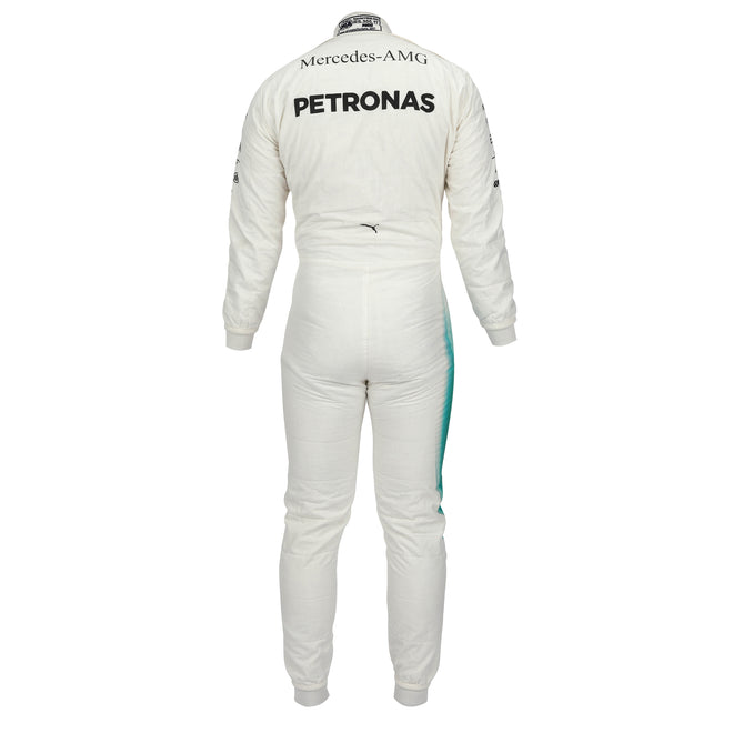 Mercedes Formula 1 Team Valtteri Bottas 2017 Australian GP used race suit collector display