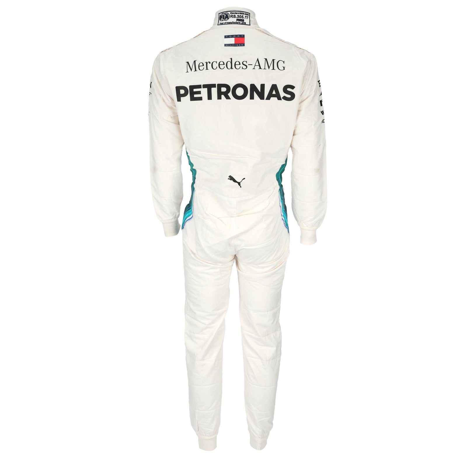 Mercedes Formula 1 Team Valtteri Bottas 2018 Brazilian Grand Prix race suit collector display