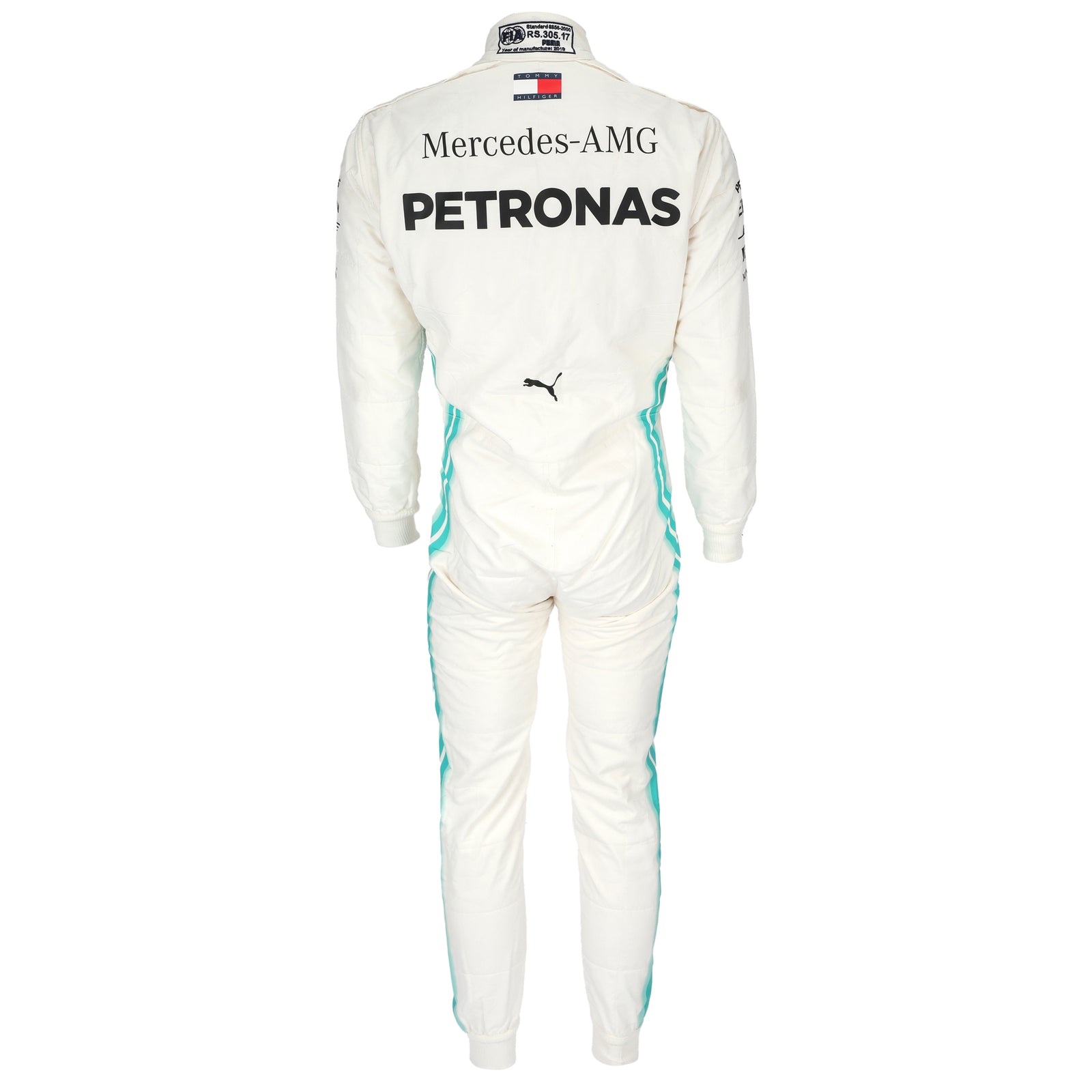 Mercedes Formula 1 Team Valtteri Bottas 2019 Azerbaijan Grand Prix race suit collector display