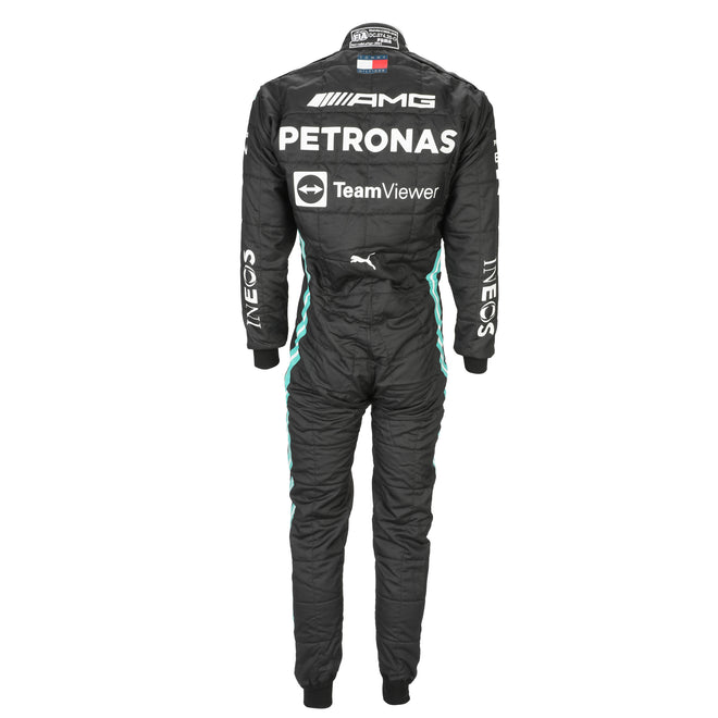 Season Launch LOT 081 – Valtteri Bottas 2021 Mercedes AMG Petronas F1 Team Used Race Suit - Italian GP