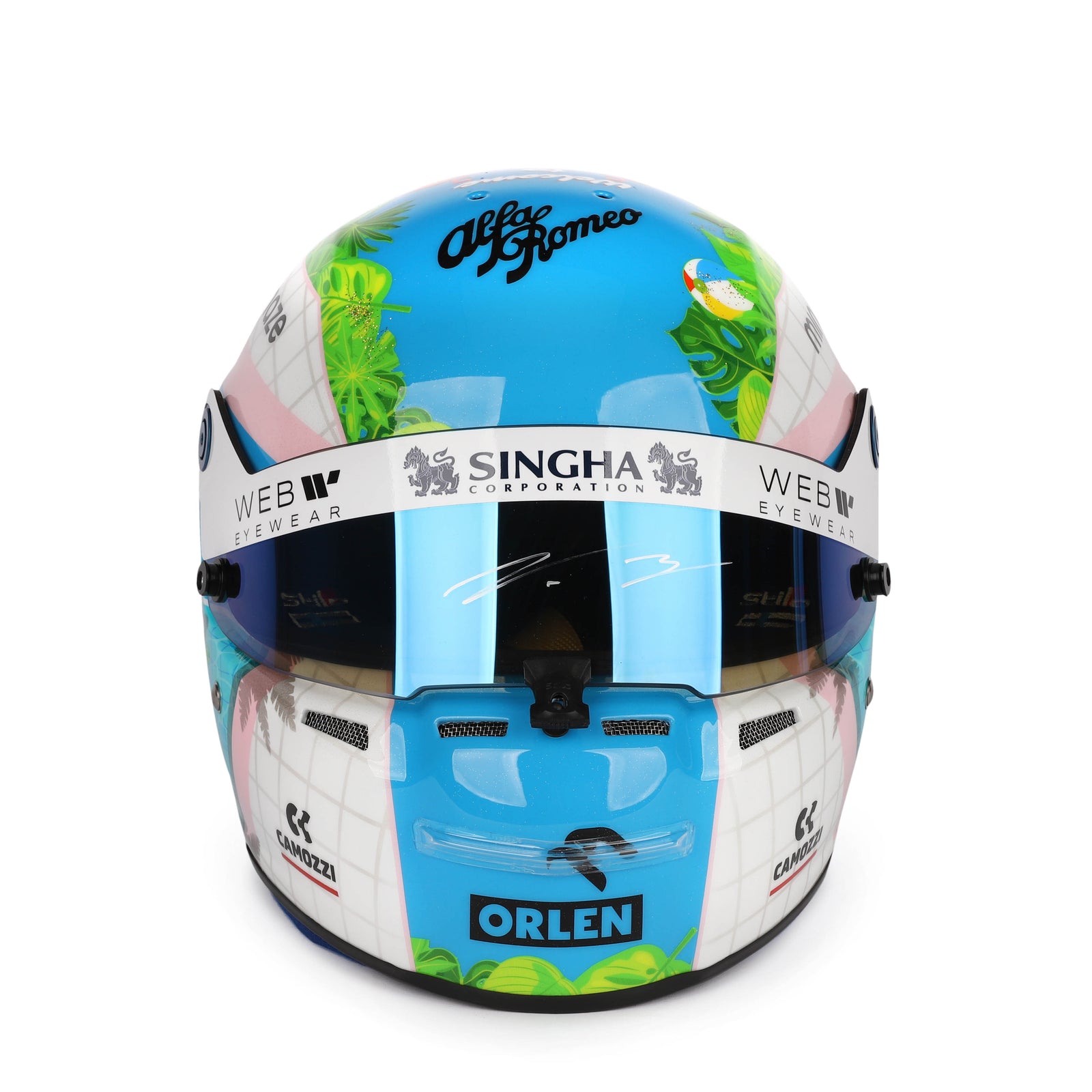 Valtteri Bottas 2022 Signed Official Replica Helmet – Miami Toucan Edition