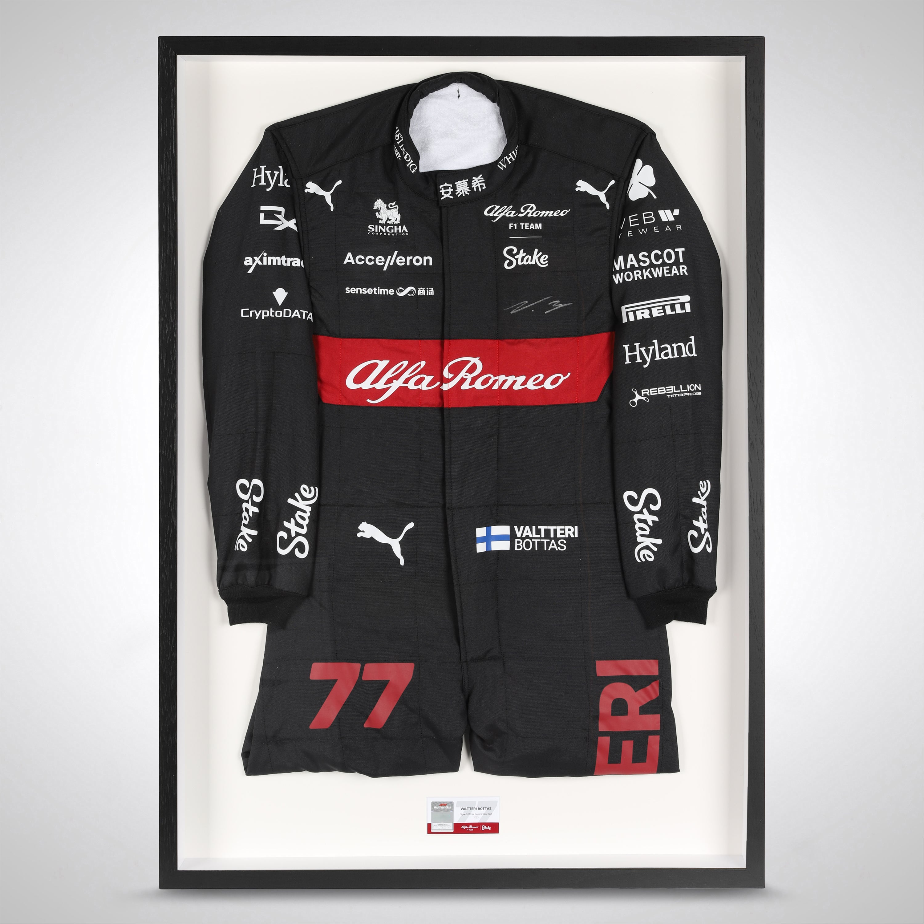 Valtteri Bottas 2023 Signed Replica Alfa Romeo F1 Team Stake Race Suit
