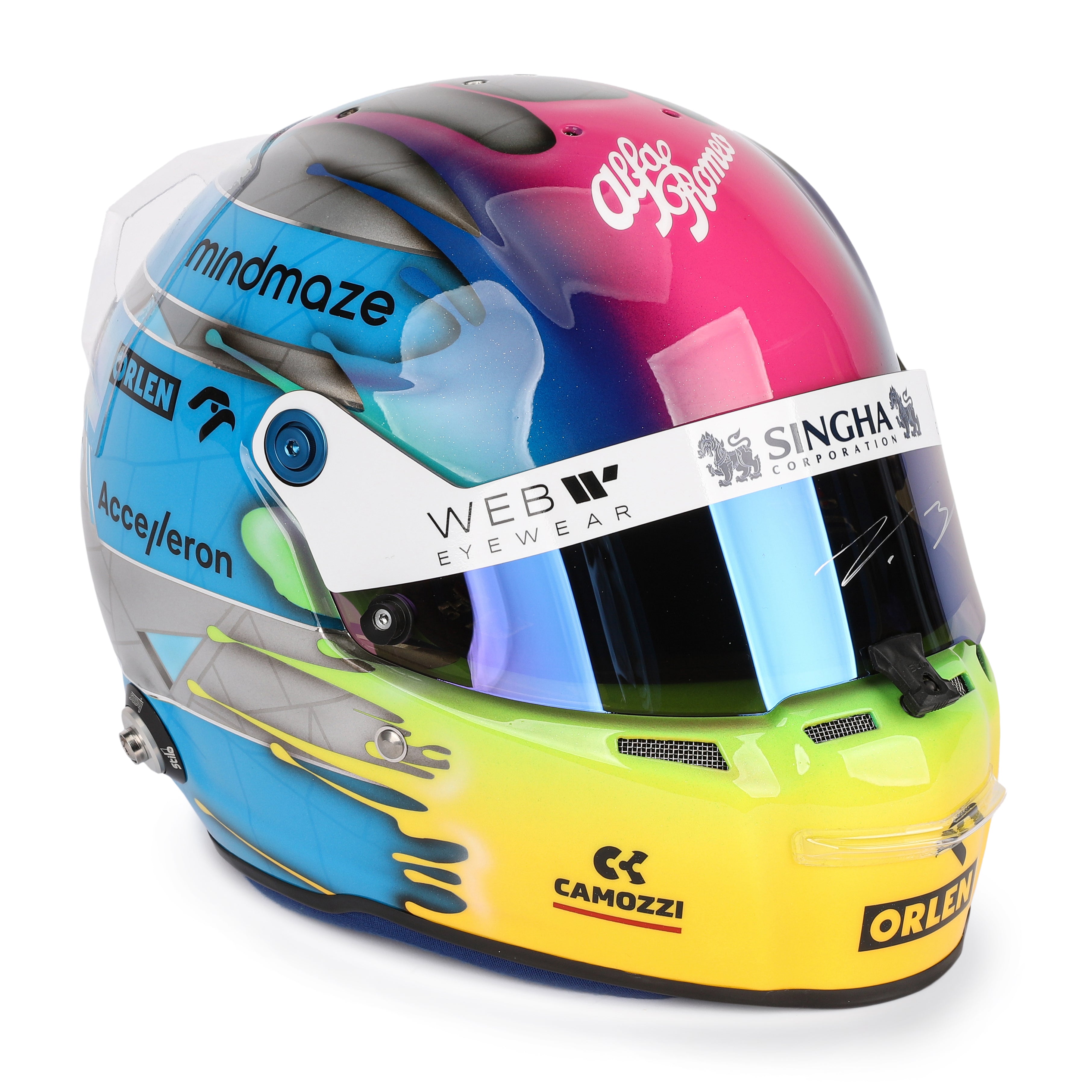 F1 Valtteri Bottas 2019 1/5ヘルメットサイン入り。 Spark 1:5 Valtteri Bottas #77 Mercedes-AMG Petronas