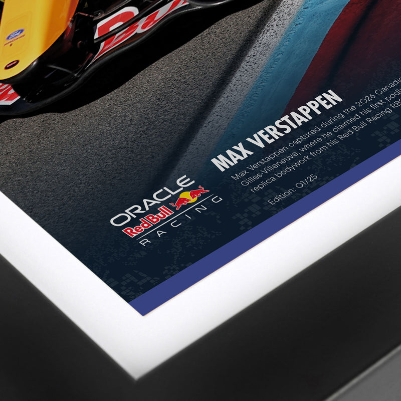 Limited Edition Max Verstappen Replica 2026 Red Bull Racing Bodywork & Photo - Canadian GP