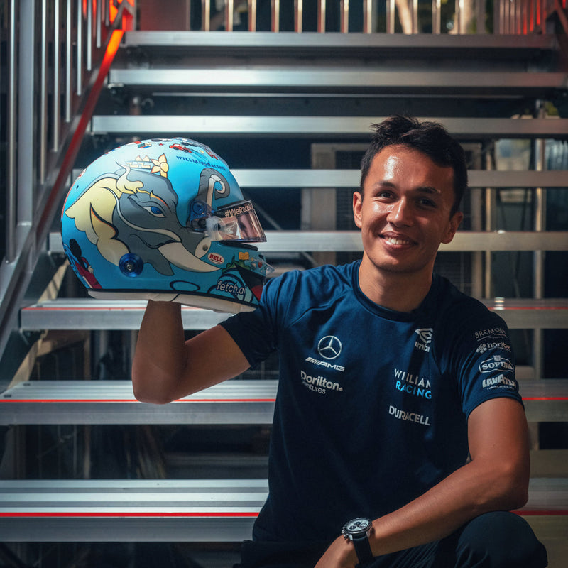 Alex Albon 2022 Atlassian Williams Racing Helmet – Singapore GP Used
