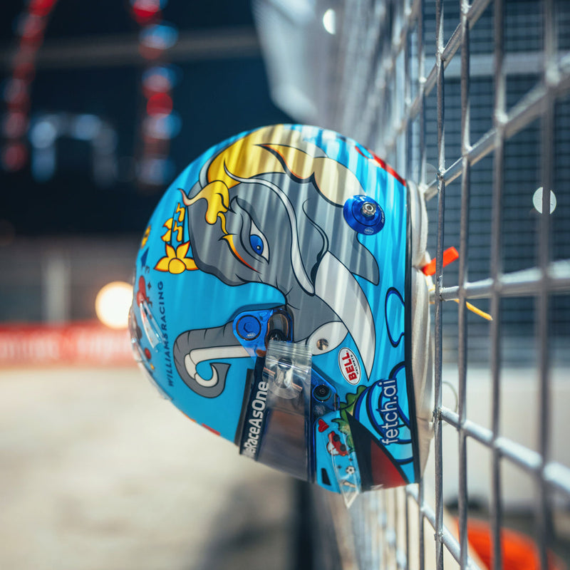 Alex Albon 2022 Atlassian Williams Racing Helmet – Singapore GP Used