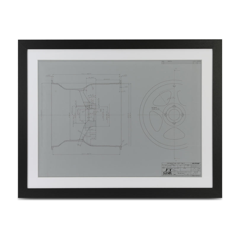 LOT 019 - Williams Racing 1993 FW15 Wheel Rim Technical Drawing