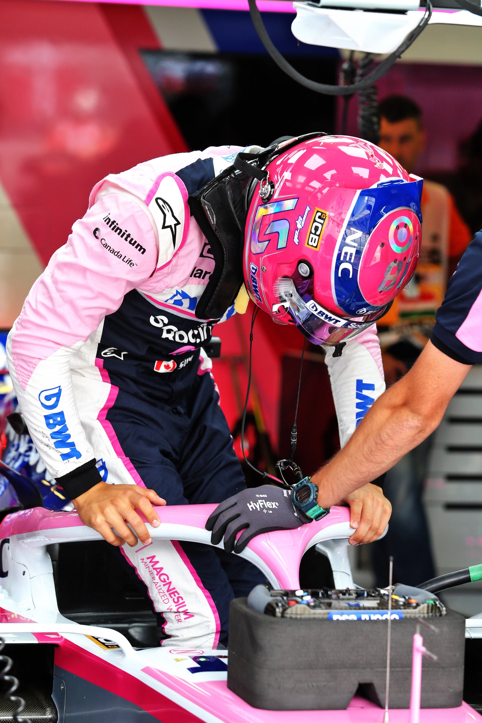 LOT 513 - Lance Stroll 2019 Racing Point Helmet