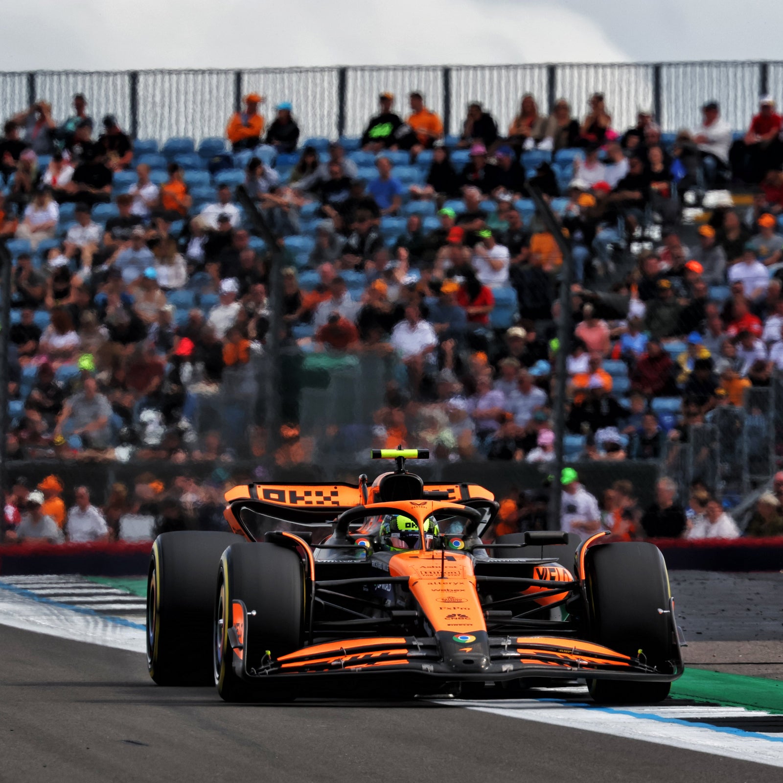 Auction LOT 004 - Lando Norris 2024 McLaren Formula One Team Race Used Front Skid Plank Wall Art - British GP