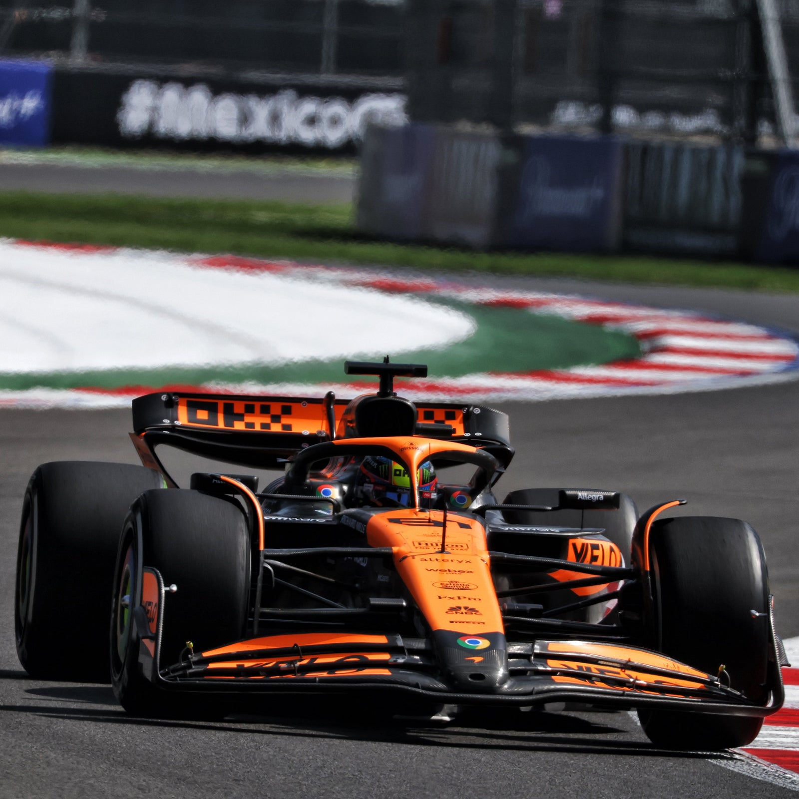 Auction LOT 006 - Oscar Piastri 2024 McLaren Formula One Team Race Used Front Skid Plank Wall Art - Mexican GP