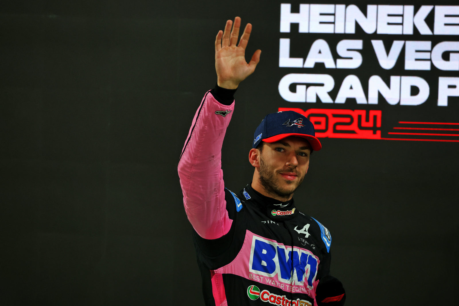 LOT 528 - Pierre Gasly Signed 2024 Alpine F1 Team Suit - Las Vegas GP Used