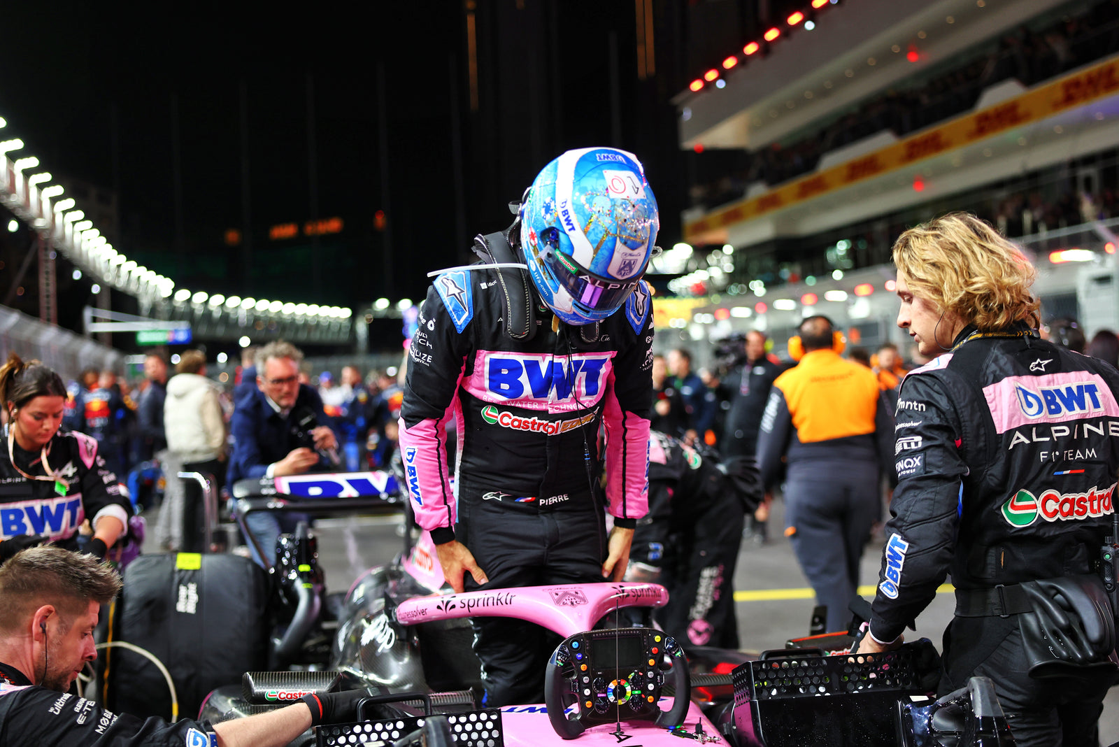 LOT 528 - Pierre Gasly Signed 2024 Alpine F1 Team Suit - Las Vegas GP Used