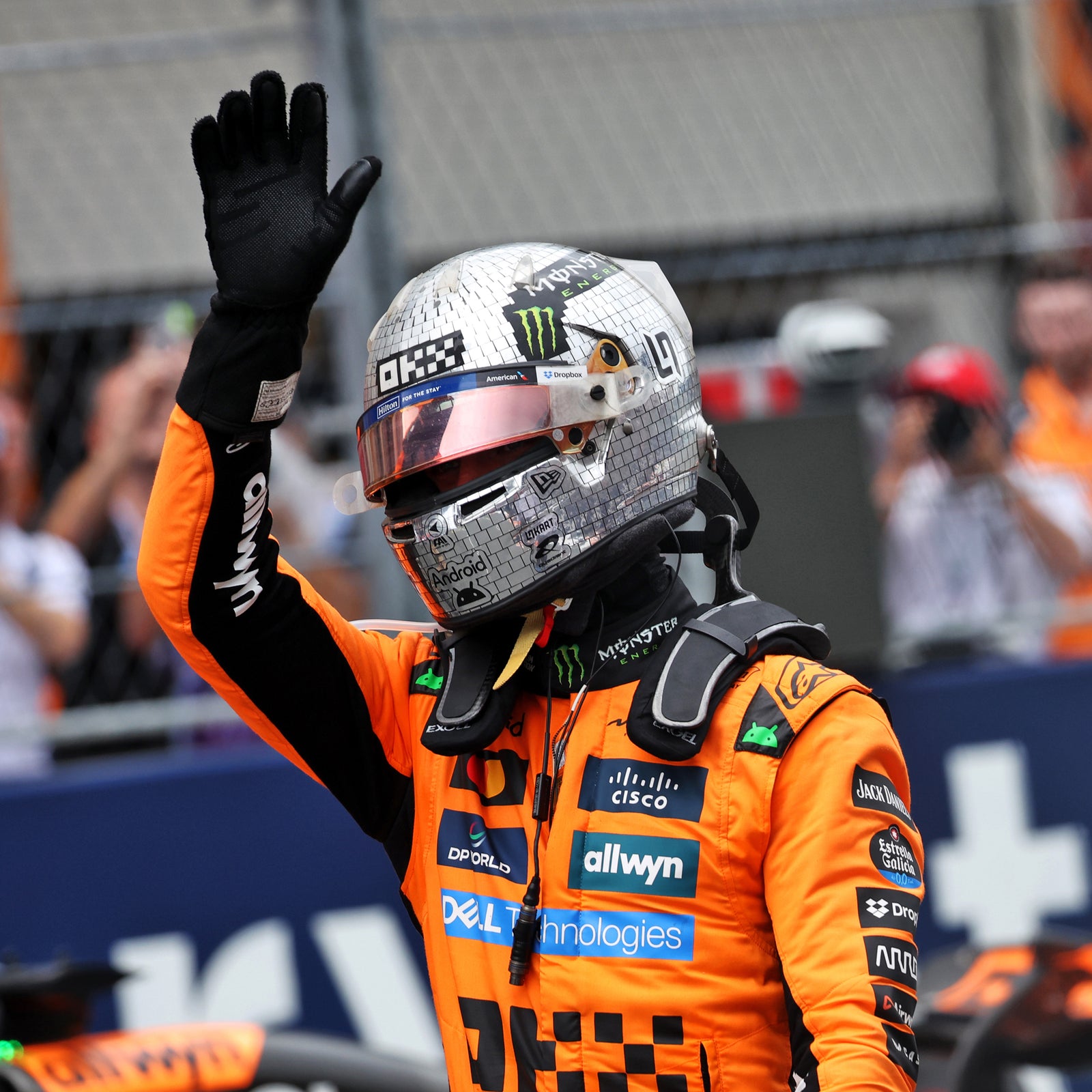 Lando Norris 2025 ‘Disco Ball’ 1:2 Scale Helmet – Miami GP Edition
