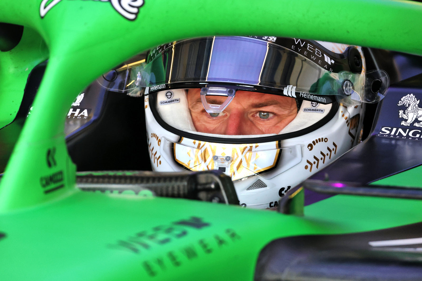 LOT 506 - Nico Hulkenberg Signed 2025 Kick Sauber Helmet - Mexican GP Used