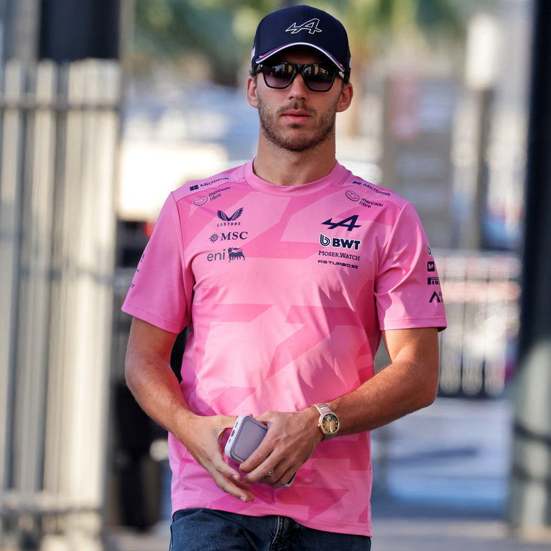 Pierre Gasly Signed 2025 BWT Alpine Formula One Team Official Driver T-Shirt