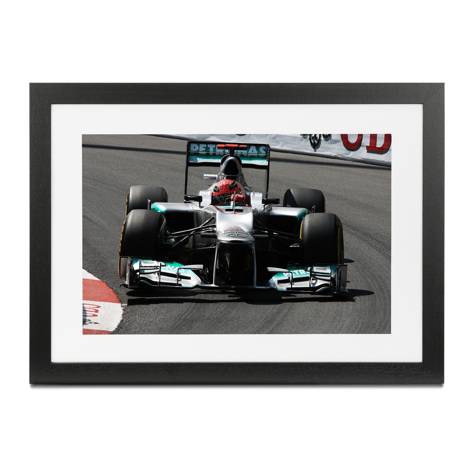 Michael Schumacher 2012 Mercedes AMG Petronas Print - Monaco GP - Traditional Frame