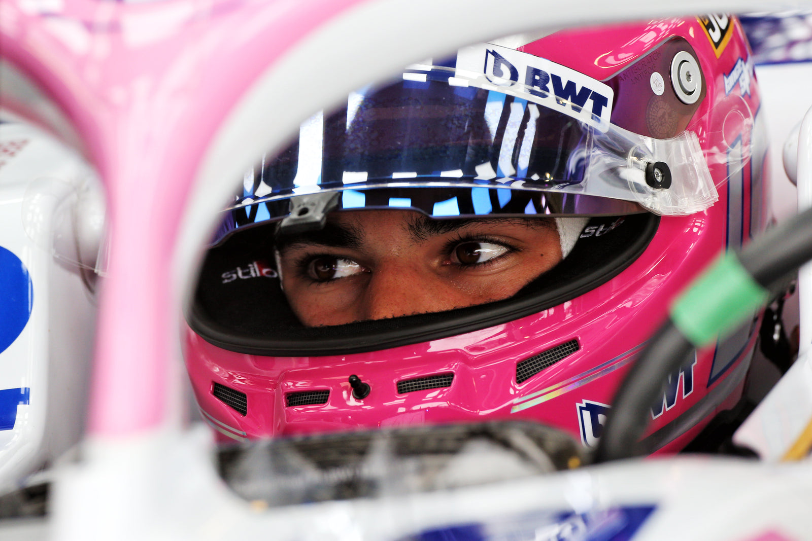 LOT 513 - Lance Stroll 2019 Racing Point Helmet