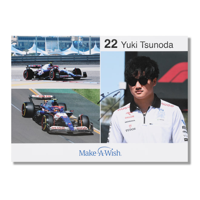 LOT 565 - Yuki Tsunoda 2024 VCARB Signed Poster - Make-A-Wish