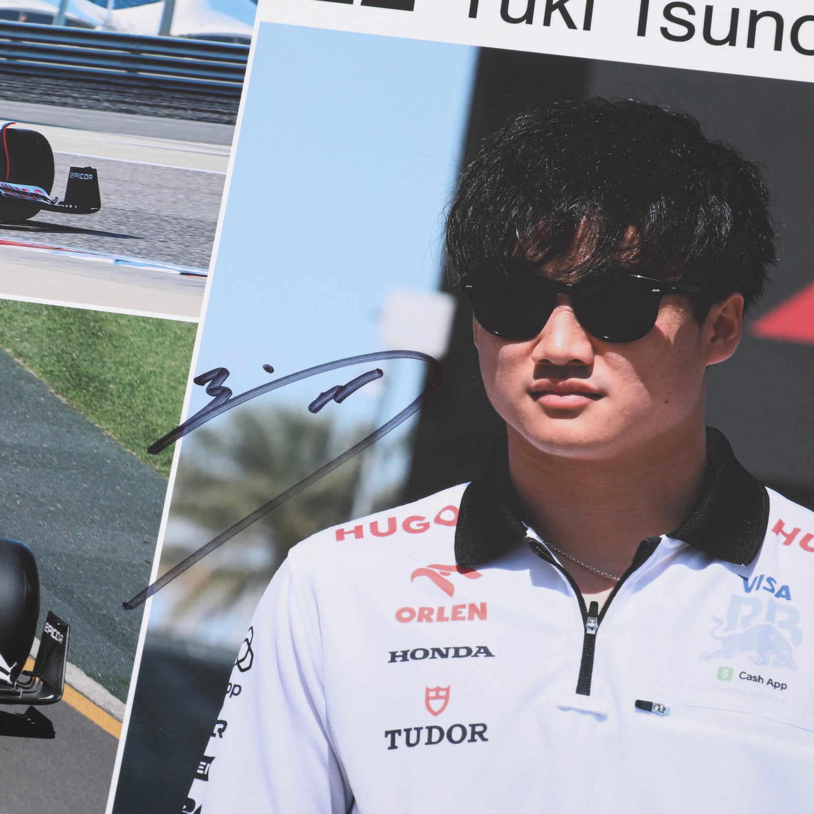 LOT 565 - Yuki Tsunoda 2024 VCARB Signed Poster - Make-A-Wish