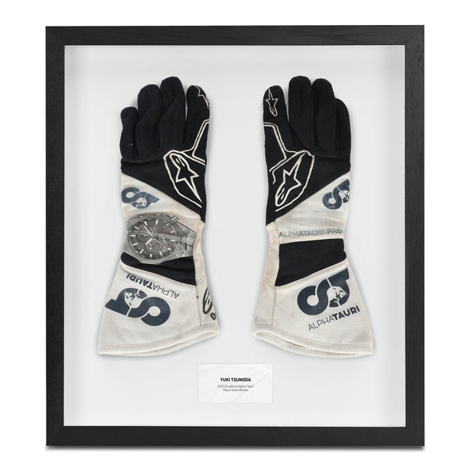 The Austin Auction LOT 042 - Yuki Tsunoda 2021 Alpha Tauri Race Used Gloves 