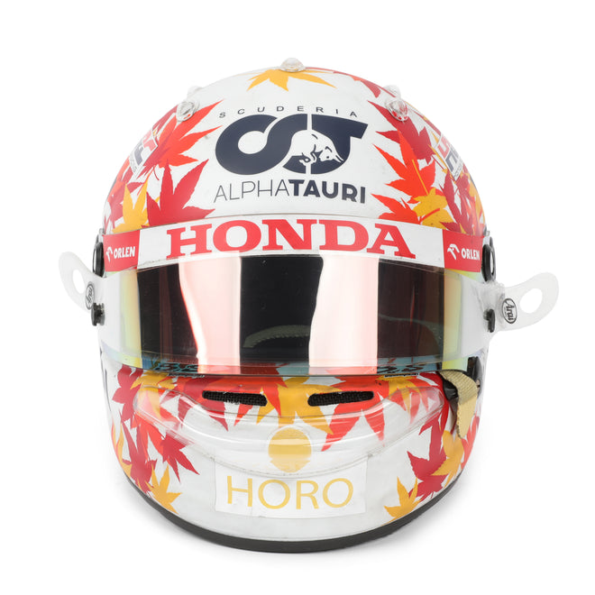 The Silverstone Auction LOT 003 - Yuki Tsunoda 2023 AlphaTauri Race Worn Helmet - Bahrain GP