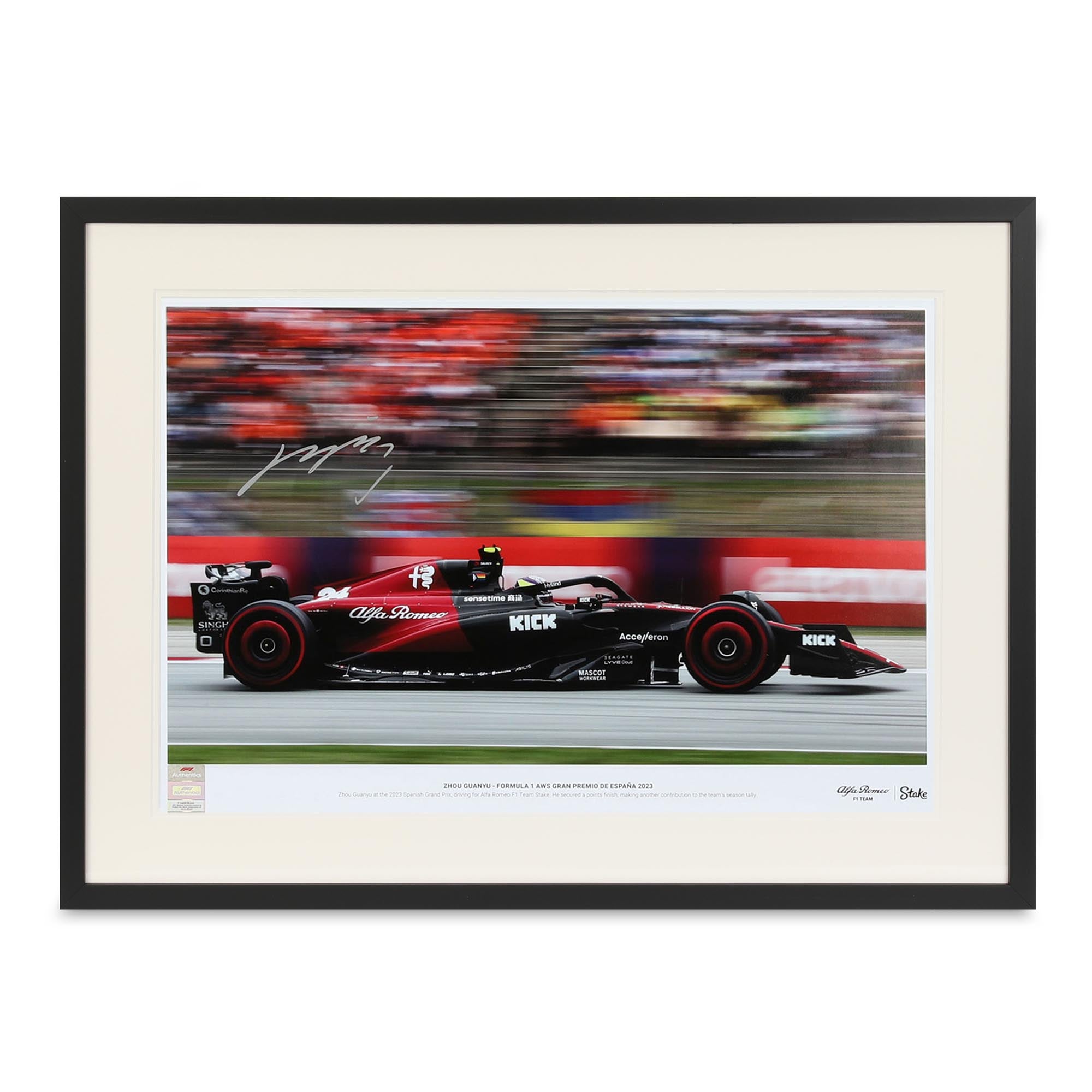 Zhou Guanyu 2023 Signed Photo - Spanish GP