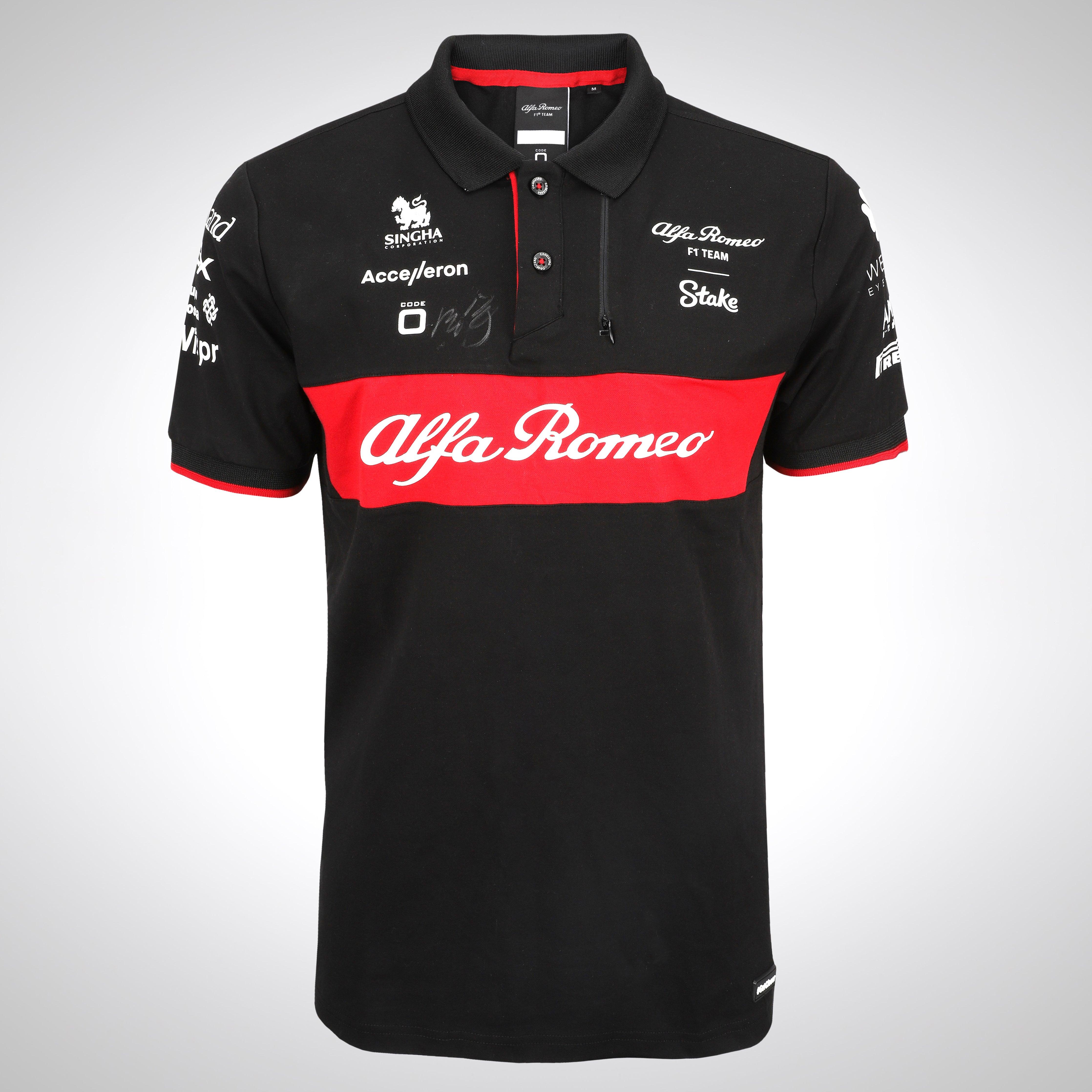 Zhou Guanyu 2023 Signed Alfa Romeo F1 Team Stake Polo Shirt