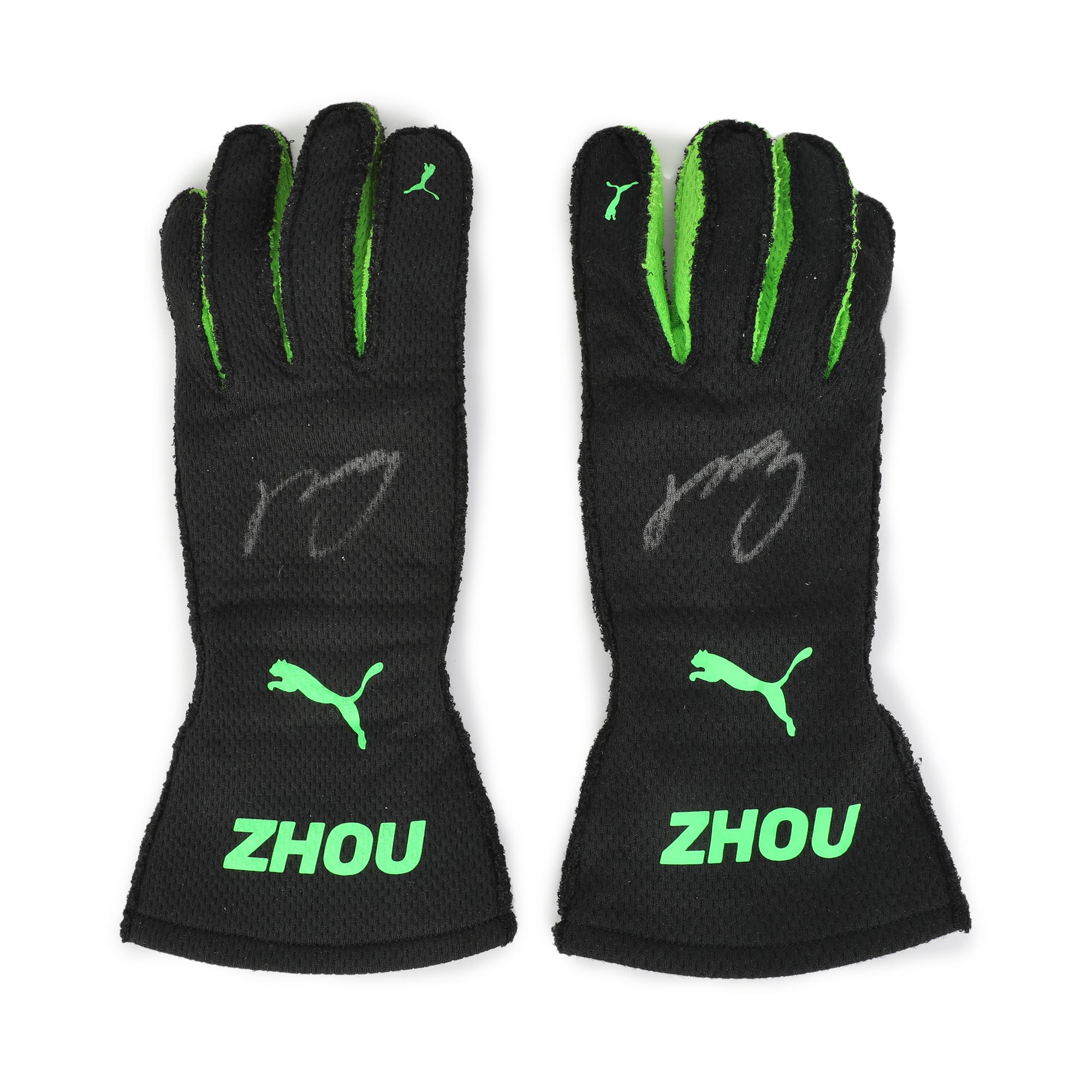 Guanyu Zhou Signed 2024 Race Grand Prix Used Stake F1 Team Kick Sauber Gloves