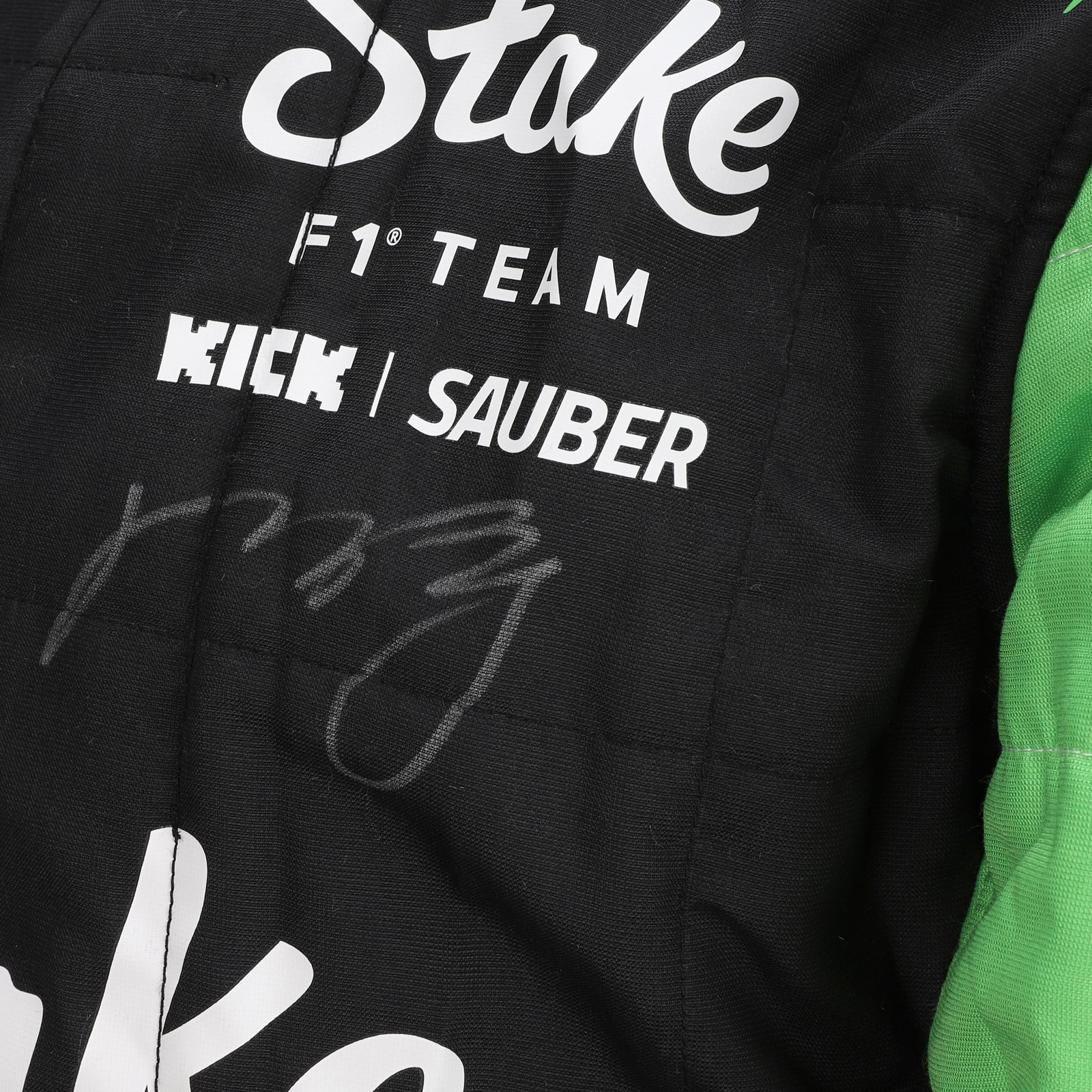 Zhou Guanyu Signed 2024 Stake F1 Team Kick Sauber Grand Prix Used Race Suit - Saudi Arabian GP
