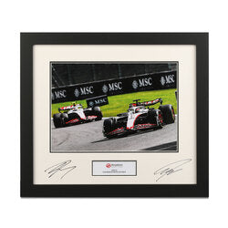 Nico Hulkenberg and Kevin Magnussen 2024 Haas Dual Signed Photo - Austrian GP