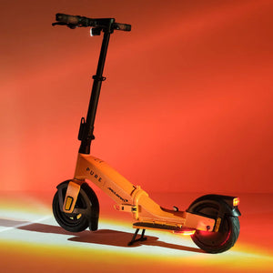 Pure x McLaren Flex electric scooter featuring McLaren inspired design for everyday city riding experience